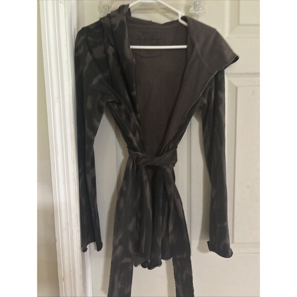 LUCKY BRAND Medium Jacket Kimono Hoodie Jingo IKat Cat Tiger Animal Y2K Vintage - Picture 6 of 8